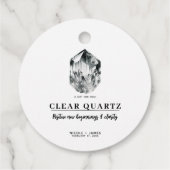 Quartz-Crystal Beginns & Clarity Wedding Geschenkanhänger (Rückseite)