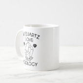 Quartz I Liebe Geologie Kaffeetasse (Vorderseite Links)