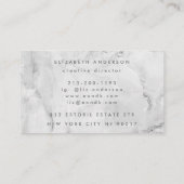 Quartz Marble Ultra-Modern Big-Funky-Script Visitenkarte (Rückseite)