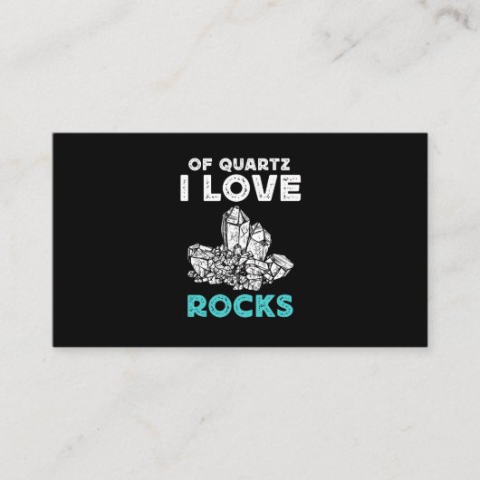 Quartz Mineral Rock Collector Geologist Visitenkarte (Vorderseite)