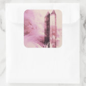 Quartz-Punkte Quadratischer Aufkleber (Tasche)