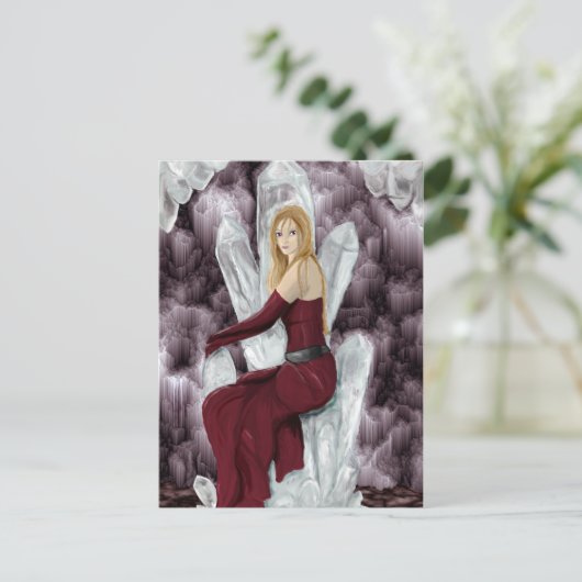 Quartz-Thron Postkarte (Stehend Vorderseite)