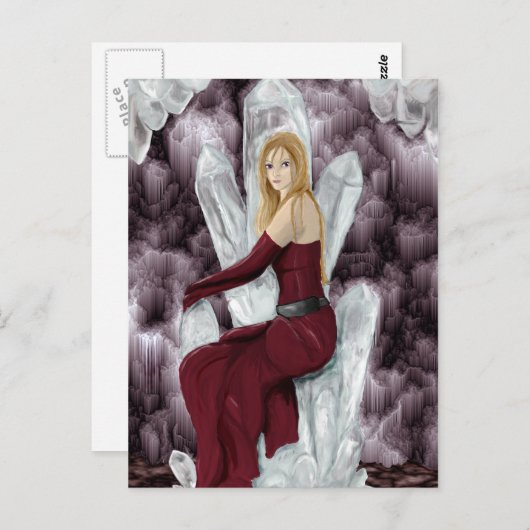 Quartz-Thron Postkarte (Vorne/Hinten)