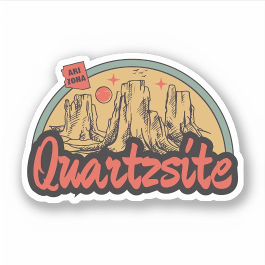 Quartzsite, Arizona-Aufkleber Aufkleber (Vorderseite)