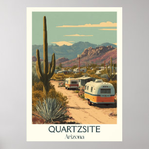 Quartzsite Arizona Retro Travel Poster
