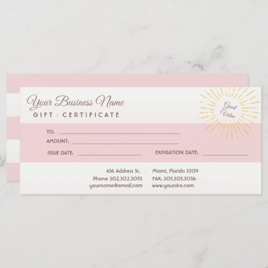 Quarz Pink Cabana Stripe (Vorne/Hinten)