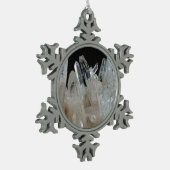 Quarzcluster Schneeflocken Zinn-Ornament (Links)
