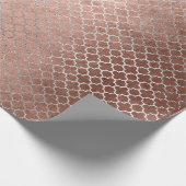 Quarzfolie Silver Glam Pink Rose Gold Shiny Geschenkpapier (Ecke)