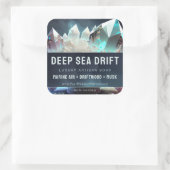 Quarzglas-Kristall-Perlen - Kunsthistorisches Etik Quadratischer Aufkleber (Tasche)