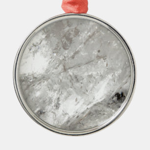 Quarzglas Zen Liebe Heilstein Glitzern Silbernes Ornament
