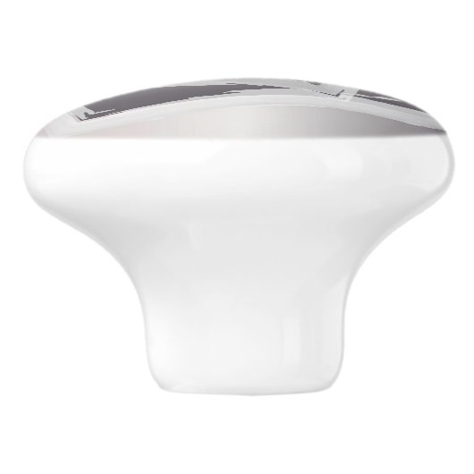 Quarzgrau Keramikknauf (Seitenansicht)