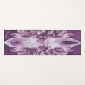 Quarzkristall-Cluster mit lila Hintergrund Yogamatte (Vorderseite (Horizontal))