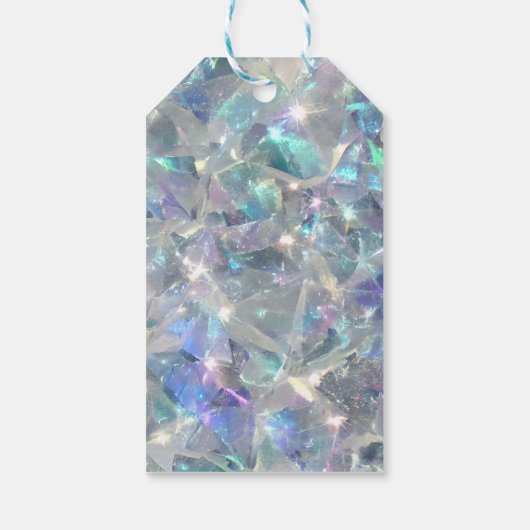 Quarzkristall - Funkelnd Muster Geschenkanhänger (Rückseite)