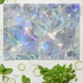 Quarzkristall - Funkelnd Muster Geschirrtuch (Gefaltet)