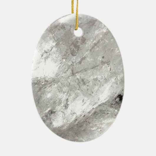 Quarzkristall Zen-Liebeheilende SteinGlitzern Keramik Ornament (Hinten)