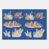 Quarzkristalle Edelstein-Geologie-Bild Geschenkpapier Set (Vorderseite 2)