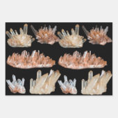 Quarzkristalle Edelstein-Geologie-Bild Geschenkpapier Set (Vorderseite)