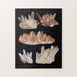 Quarzkristalle Edelstein-Geologie-Bild Puzzle