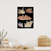 Quarzkristalle Edelsteine Poster (Küche)