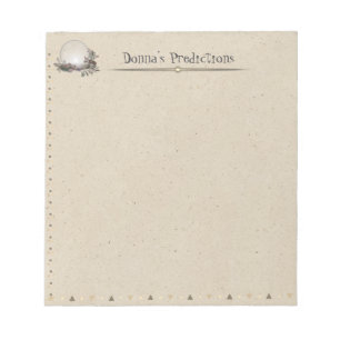Quarzkristallkugel Vintage-Papier Persönlich Notizblock