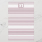 Quarzstreifen der Monogramm-Rose Briefpapier (Vorderseite)