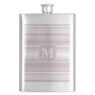 Quarzstreifen der Monogramm-Rose Flachmann
