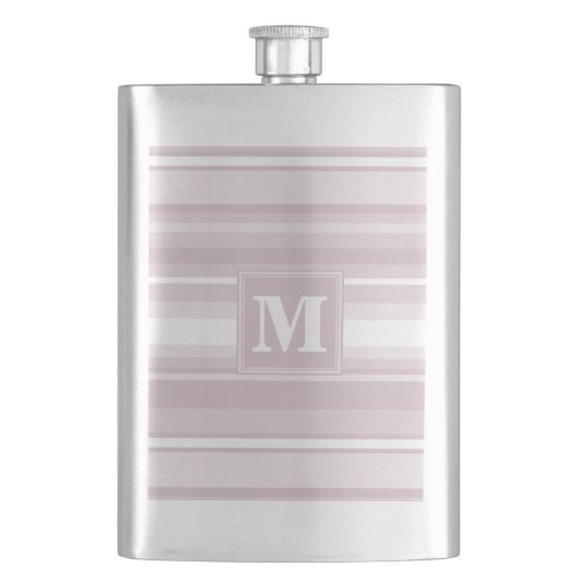 Quarzstreifen der Monogramm-Rose Flachmann (Vorderseite)