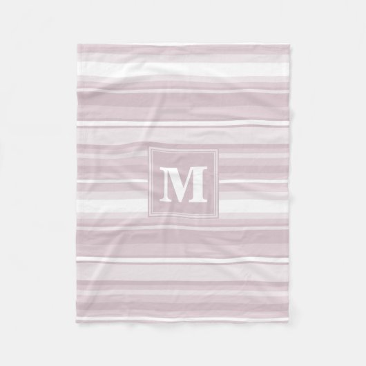 Quarzstreifen der Monogramm-Rose Fleecedecke (Vorderseite)