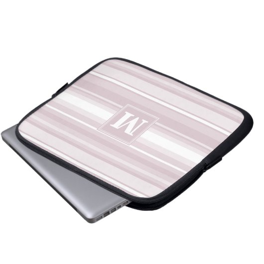 Quarzstreifen der Monogramm-Rose Laptopschutzhülle (Vorne Knopf)