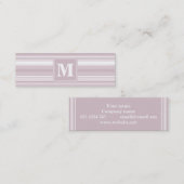 Quarzstreifen der Monogramm-Rose Mini Visitenkarte (Vorne/Hinten)