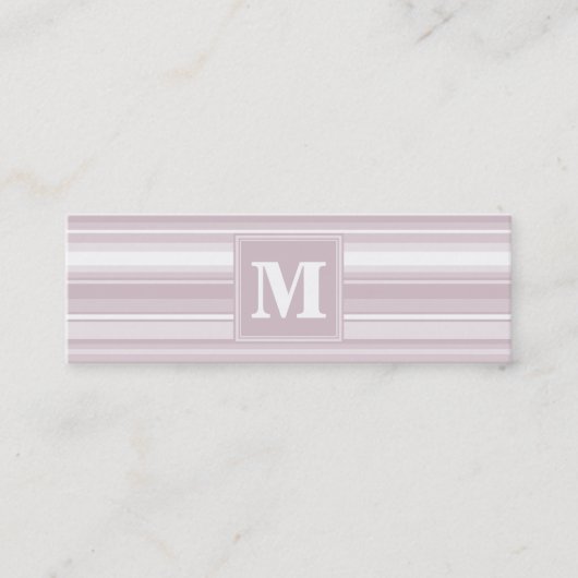 Quarzstreifen der Monogramm-Rose Mini Visitenkarte (Vorderseite)