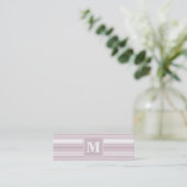 Quarzstreifen der Monogramm-Rose Mini Visitenkarte (Stehend Vorderseite)
