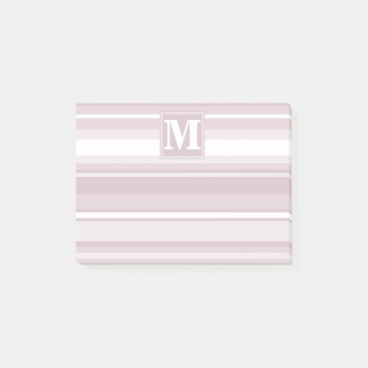 Quarzstreifen der Monogramm-Rose Post-it Klebezettel (Vorderseite)