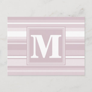 Quarzstreifen der Monogramm-Rose Postkarte
