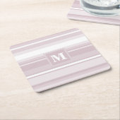 Quarzstreifen der Monogramm-Rose Rechteckiger Pappuntersetzer (angewinkelt)