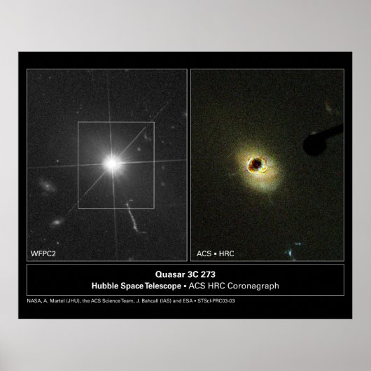 Quasar 3C 273 Hubble Teleskop Poster (Vorne)