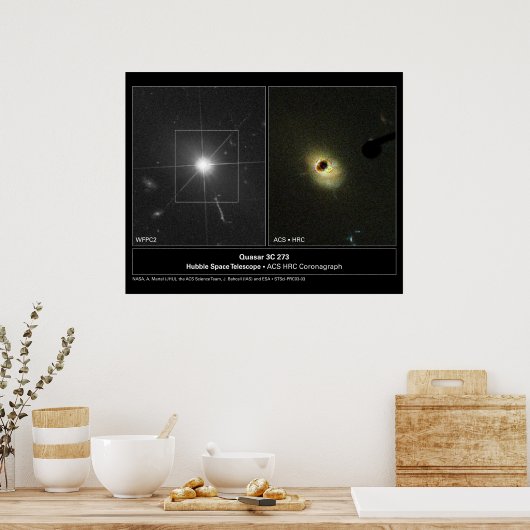 Quasar 3C 273 Hubble Teleskop Poster (Küche)