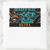 QUASAR BLUE SATIVA RECHTECKIGER AUFKLEBER (Tasche)