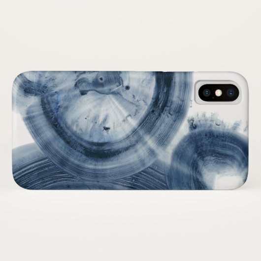 Quasare - Inky Blue Circles Case-Mate iPhone Hülle (Rückseite (Horizontal))