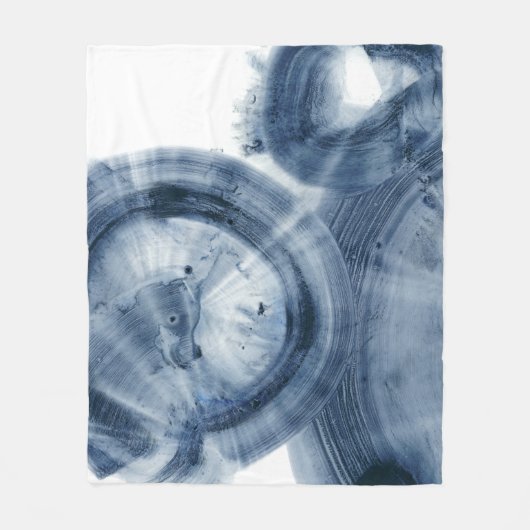 Quasare - Inky Blue Circles Fleecedecke (Vorderseite)