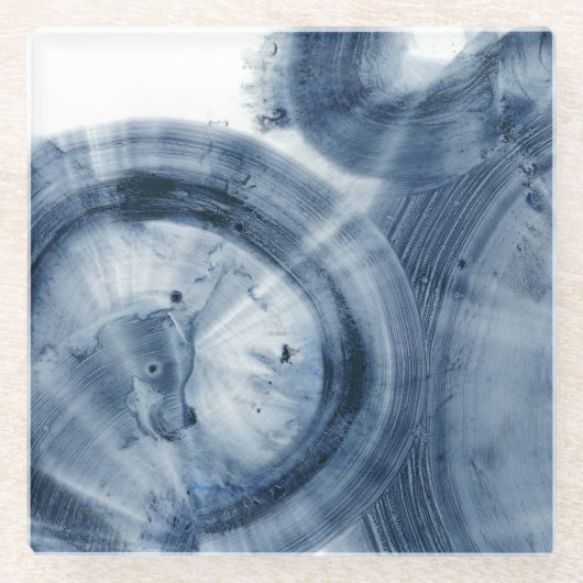 Quasare - Inky Blue Circles Glasuntersetzer (Vorderseite)