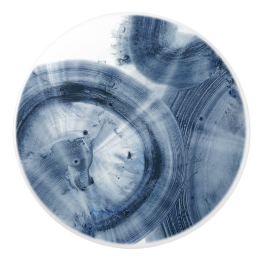 Quasare - Inky Blue Circles Keramikknauf (Vorderseite)