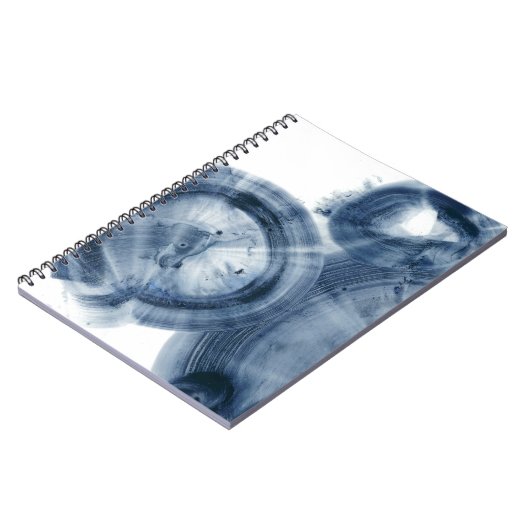 Quasare - Inky Blue Circles Notizblock (Linke Seite)