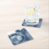 Quasare - Inky Blue Circles Rechteckiger Pappuntersetzer (Vor Ort)