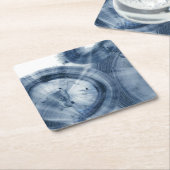 Quasare - Inky Blue Circles Rechteckiger Pappuntersetzer (angewinkelt)