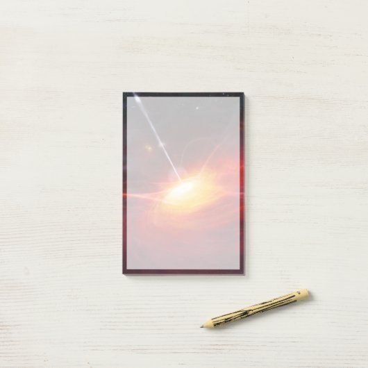 Quasare. Post-it Klebezettel (Auf Schreibtisch)