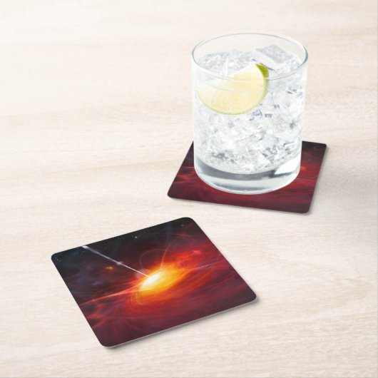 Quasare. Rechteckiger Pappuntersetzer (Vor Ort)