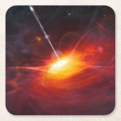 Quasare. Rechteckiger Pappuntersetzer (Vorderseite)