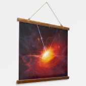 Quasare. Wandteppich Mit Holzrahmen (Gewinkelt)