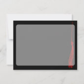 Quasten-Foto-Abschluss-Party rot und schwarz Einladung (Rückseite)